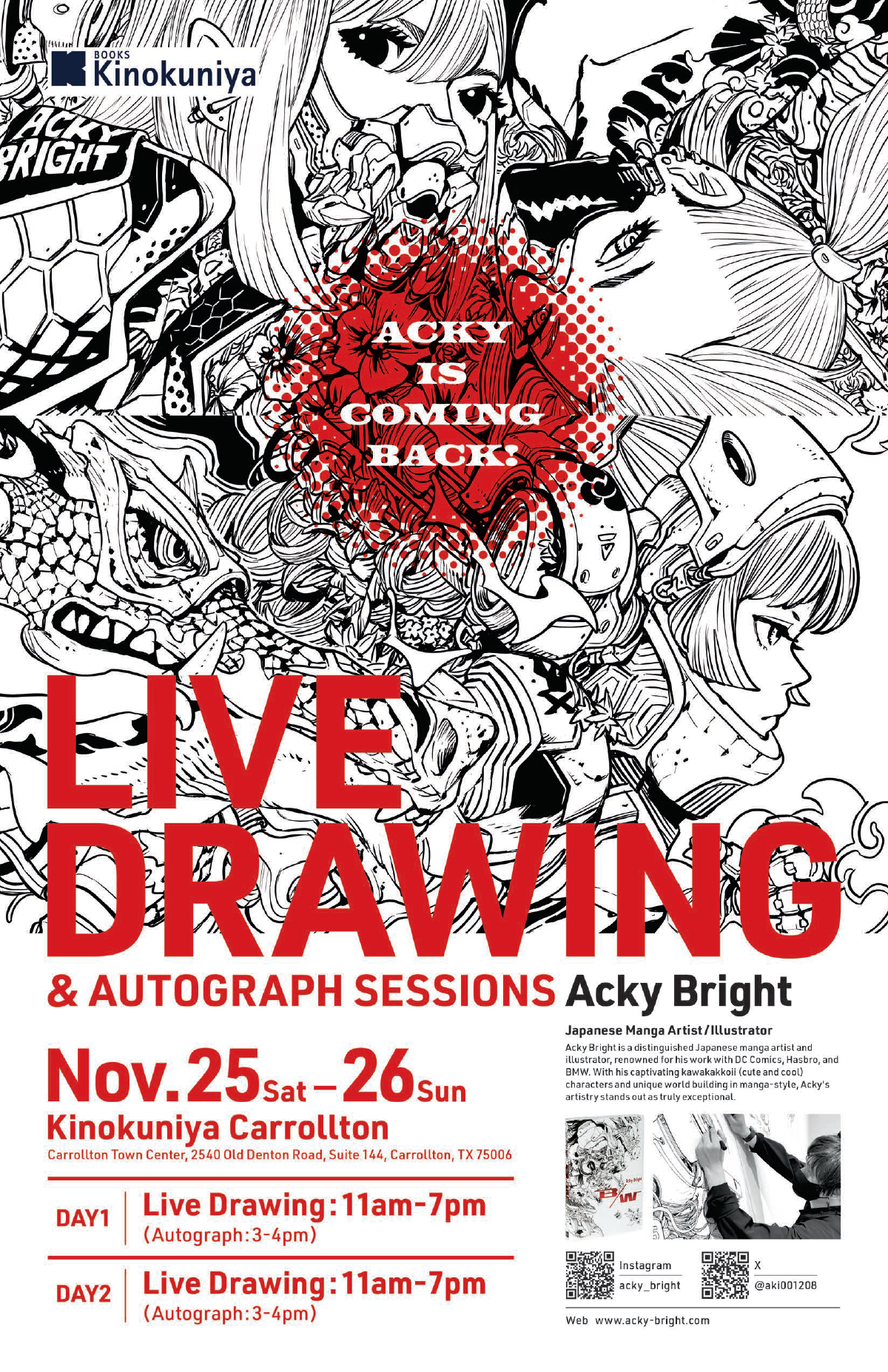 Live Drawing & Signing Event With Acky Bright — Kinokuniya USA